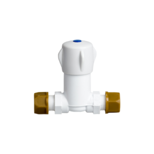 TAP 15MM WHITE  Stop tap copper x copper
