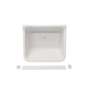 Wash trough & waste incl bracket - WHITE (40L) (SANWARE)